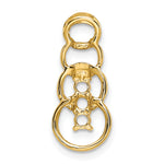 14K 3 Synthetic Stone Family Pendant, 20 x 8mm view