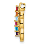 14K 6 Synthetic Stone Family Pendant, 20 x 8mm view