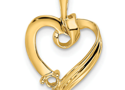 14k 1 Stone Family Pendant Mounting