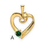14K 1 Genuine Stone Family Pendant view