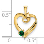 14K 1 Synthetic Stone Family Pendant view