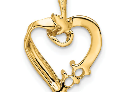 14k 2 Stone Family Pendant Mounting, 19 x 13mm