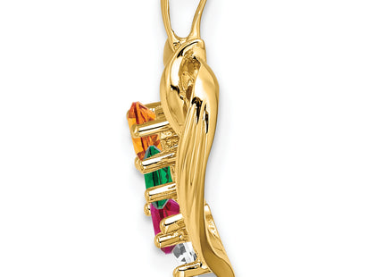 14k 4 Stone Family Pendant Mounting, 19 x 13mm