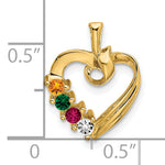 14K 4 Genuine Stone Family Pendant view