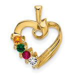 14K 4 Genuine Stone Family Pendant view