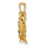 14K 5 Synthetic Stone Family Pendant, 19 x 13mm view