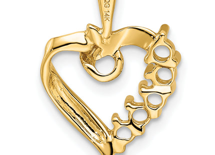 14k 5 Stone Family Pendant Mounting, 19 x 13mm