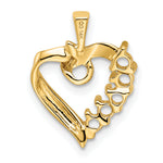 14K 5 Synthetic Stone Family Pendant, 19 x 13mm view