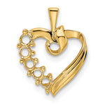 14K 5 Synthetic Stone Family Pendant, 19 x 13mm view