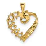 14K 6 Synthetic Stone Family Pendant, 19 x 13mm view