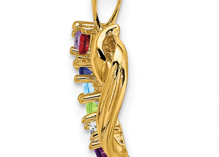 14k 7 Stone Family Pendant Mounting, 19 x 13mm (7)