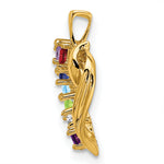 14K 7 Synthetic Stone Family Pendant view