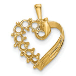 14K 7 Genuine Stone Family Pendant view