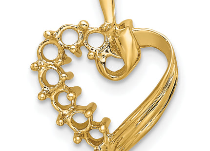14k 7 Stone Family Pendant Mounting, 19 x 13mm (7)
