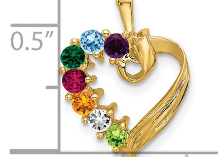14k 7 Stone Family Pendant Mounting, 19 x 13mm (7)