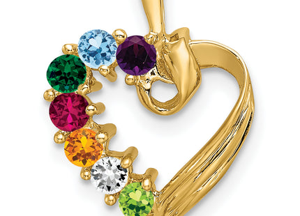 14k 7 Stone Family Pendant Mounting, 19 x 13mm (7)