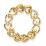 14K Yellow Gold 4 Genuine Stone Family Pendant view