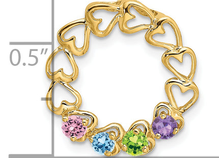 14k 4 Stone Family Pendant Mounting, 19 x 19mm