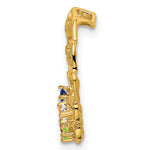 14K 5 Synthetic Stone Family Pendant, 19 x 19mm view