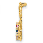 14K 6 Genuine Stone Family Pendant view