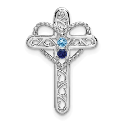 14K white gold mother pendant