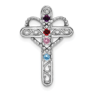 14K white gold mother pendant