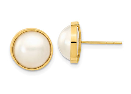 14k Yellow Gold Earrings Style XMP96 - Classique Jewelry Inc.
