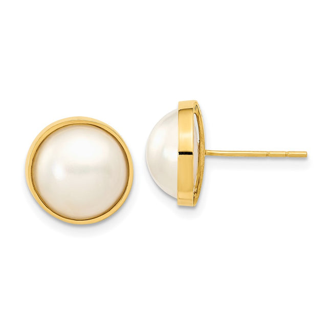 14k Yellow Gold Earrings Style XMP96 - Classique Jewelry Inc.