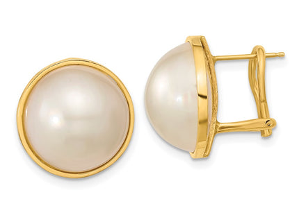 14k Yellow Gold Earrings Style XMP98 - Classique Jewelry Inc.