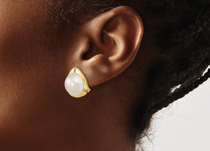 14k Yellow Gold Earrings Style XMP99 - Classique Jewelry Inc.