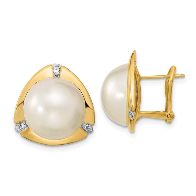 14k Yellow Gold Earrings Style XMP99 - Classique Jewelry Inc.