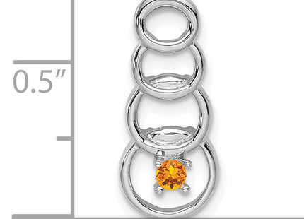 14k White Gold 1 Stone Family Pendant Mounting, 20 x 8mm