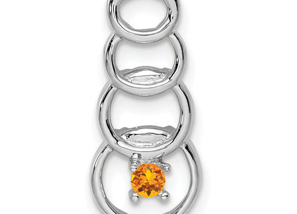 14k White Gold 1 Stone Family Pendant Mounting, 20 x 8mm