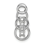 14K White Gold 4 Genuine Stone Family Pendant, 20 x 8mm view