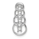 14K White Gold 6 Genuine Stone Family Pendant, 20 x 8mm view