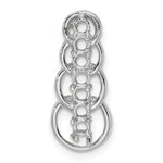 14K White Gold 7 Synthetic Stone Family Pendant, 20 x 8mm view