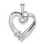 14K White Gold 1 Synthetic Stone Family Pendant, 19 x 13mm view