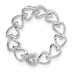 14K White Gold 1 Genuine Stone Family Pendant, 19 x 19mm view