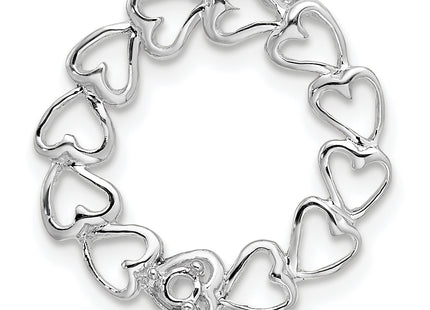 14k White Gold 1 Stone Family Pendant Mounting, 19 x 19mm