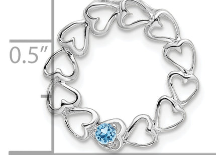 14k White Gold 1 Stone Family Pendant Mounting, 19 x 19mm