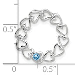 14K White Gold 1 Synthetic Stone Family Pendant, 19 x 19mm view