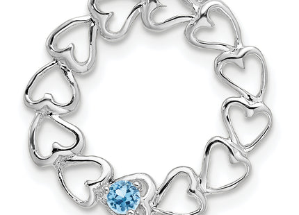 14k White Gold 1 Stone Family Pendant Mounting, 19 x 19mm