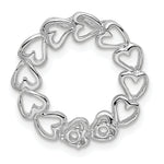 14K White Gold 2 Genuine Stone Family Pendant, 19 x 19mm view