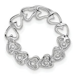 14K White Gold 6 Genuine Stone Family Pendant, 19 x 19mm view