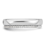 14K WG 1 Birthstone and Diamond Mother's Ring Semi-mount view