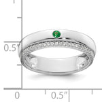 14K WG 1 Birthstone and Diamond Mother's Ring Semi-mount view