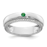 14K WG 1 Birthstone and Diamond Mother's Ring Semi-mount view