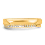 14K 1 Birthstone and Diamond Mother's Ring Semi-mount view