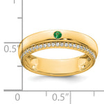 14K 1 Birthstone and Diamond Mother's Ring Semi-mount view