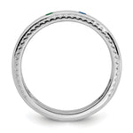 14K WG 2 Birthstone and Diamond Mother's Ring Semi-mount view